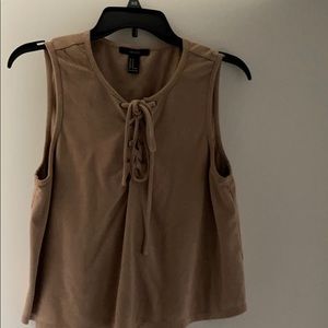 Beautiful beige/brown suede blouse.